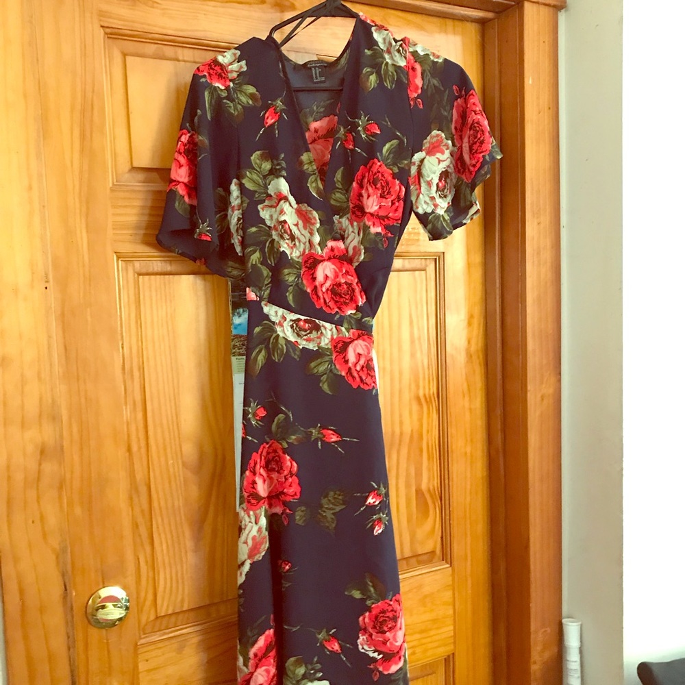 Floral Wrap around Dress